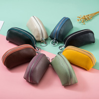 Nouvelle mode unisexe, sac à clés multifonctionnel antivol en cuir véritable, mini porte-monnaie à fermeture éclair, porte-rouge à lèvres pour le rangement
