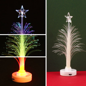 Creative <b>LED</b> Colorful Fiber Optic Christmas Tree <b>Mini</b> Luminous Slow Flash Night <b>Lights</b> for Easter Thanksgiving Holiday - Product Image 3