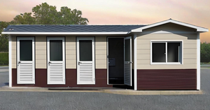 Toilettes simples préfabriquées Super Outdoor de style industriel Toilettes mobiles portables en acier recyclé pour usage public - Product Image 5