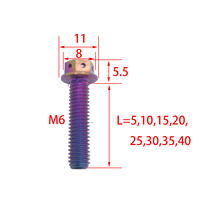 Vente directe d'usine baut boulon en titane M5 M6 M8 M10 gr5 titane pour moto vélo