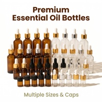 Mini flacons compte-gouttes en verre ambré 1-5ml, format voyage portable, bouchon doré, contenants cosmétiques rechargeables pour huiles essentielles, sérums et parfums