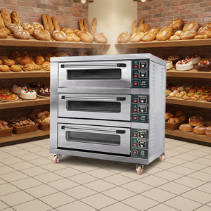 Commercial Cake Used 1 2 3 Deck 4 6 9 Tray Double Three Layer Gas Power Baking Bread Pizza Electric Industrial Pizza Bakery Oven - Product Image 1