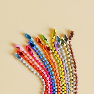 100 pz/pacco/borsa 10/12cm di vernice colorata sfera perline lunghezza catena appeso etichetta connettore catena in metallo fai da te ciondolo creazione di gioielli - Product Image 3