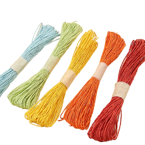 Cordon artisanal torsadé Foska, couleurs assorties, 100% <span class=keywords><strong>corde</strong></span> en papier kraft naturel pour projets d'art et d'artisanat faits à la main - Product Image 1
