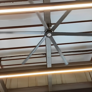 Tiếng ồn thấp 24ft công nghiệp hvls Quạt trần động cơ nhôm lưỡi điều khiển từ xa-Khối lượng không khí lớn cho kho sử dụng 3 năm - Product Image 6