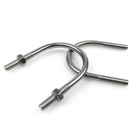 Boulon en U ASTM A193 B6 (SUS410) avec support de fixation + 2 écrous hexagonaux non dentelés