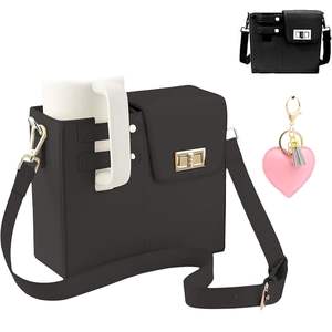 Sac de rangement pour gobelets à eau en bandoulière d'extérieur pour Stanley avec porte-bouteille d'eau et sangle réglable pour Stanley Cup Owala - Product Image 1