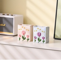 Boîte de rangement rectangulaire en céramique faite à la main avec un design multifonctionnel, porte-stylos créatif pour bureau et organisateur moderne pour la maison et le bureau