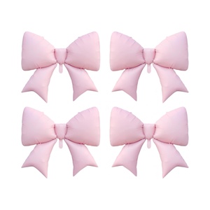 New Eco-Friendly <b>Matte</b> Color Handheld Bowknot Aluminum Balloons Foil Bow Birthday Party Balloon Garland Baby <b>Shower</b> Decor - Product Image 1