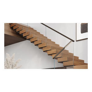 Caldo popolare in legno pieghevole scala in acciaio struttura accatastamento scale Stringer nascosto scala interna - Product Image 4