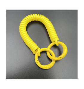 रिट्रेटेबल स्प्रिंग कोइल लेश कॉर्ड सुरक्षा रस्सी लोचदार कलाई कोइल कॉर्ड कोइल वसंत कीचेन के साथ वसंत कीचेन - Product Image 6