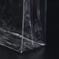 Sac fourre-tout transparent en PVC avec poignée supérieure, logo personnalisé imprimé, vente en gros, sac à main tendance en PVC transparent, sac de shopping réutilisable, sac cadeau