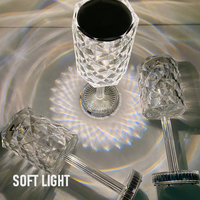 Veilleuses romantiques à télécommande rvb, Restaurants, Bar, décoration de chevet, lampe de Table USB LED en cristal, lampe de bureau
