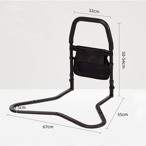 Giường đường ray cho người cao tuổi người lớn an toàn Chiều cao có thể điều chỉnh giường Hỗ trợ đường sắt cho người cao niên cạnh giường ngủ lấy thanh với túi lưu trữ - Product Image 1