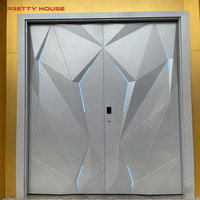Puertas de Entrada Modernas de Aleación de Aluminio y Acero para Invierno con Aislamiento Térmico, Ventilación y Entrada sin Llave para Uso Exterior