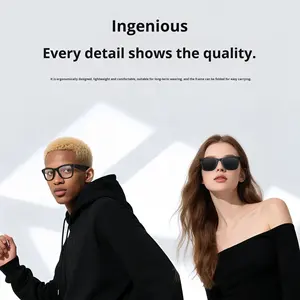 新型フラットグラスサングラス 二重用途 E03L スマートグラス カメラ 写真撮影 物体認識 AI Q&A 同時翻訳 - Product Image 3