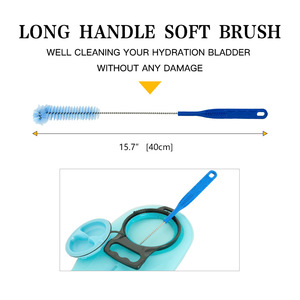 ชุดทำความสะอาดขวดน้ำ Gbaz Force 4 ชิ้น สีฟ้า PP สแตนเลสสตีล ใช้ซ้ำได้ อุปกรณ์เสริมสำหรับเครื่องดื่มกีฬากลางแจ้ง - Product Image 2