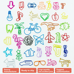 21 años BSCI fabricante verificado lindo logotipo personalizado en forma de Clip de papel marcapáginas planificador Clips Clip de papel de Metal personalizado - Product Image 1