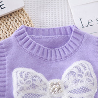 Ensemble trois pièces manches longues + pantalon long + gilet en coton pour filles et nouveaux-nés