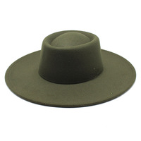 Chapeaux Fedora Femme en Feutre de Laine à Large Bord avec Ruban Personnalisé en Gros pour l'Hiver