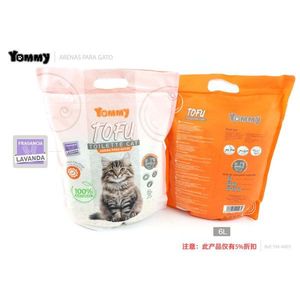 Arena para gatos Yommy Tofu 6L con aroma a limón - Product Image 2