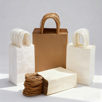 Custom Logo Eco-friendly Durable Paperboard Shopping Bags with Handles for Retail Gift Packaging and Boutique Stores