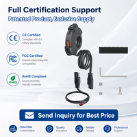 Chargeur USB-C pour moto WUPP avec brevet OEM, étanche, charge rapide, support de guidon, chargeur de téléphone, anneau d'alimentation pour vélo