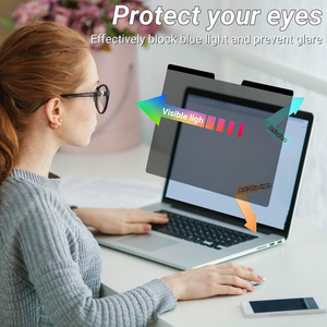 <span class=keywords><strong>Filtre</strong></span> de confidentialité pour écran d'ordinateur portable 13-16 pouces, magnétique et amovible, protection d'écran large 16:10, anti-reflet, matériau PET, 2.5D Radian - Product Image 6