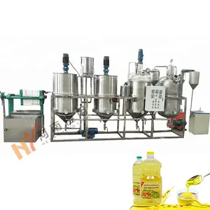 Reliable performance batch crude edible oil refining machine soyabean palm sunflower oil refinery machine