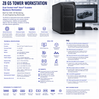 Estación de Trabajo en Torre HPE Z8 G5 de Doble Socket Intel Xeon Scalable Barebone para CAD, Renderizado 3D, Ingeniería de IA