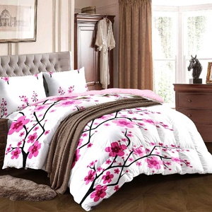 Phong Cách Mỹ 9-Mảnh Vua Kích Thước Bộ Đồ Giường Thiết Lập Hoa Mô Hình Nhà Dệt May Bao Gồm Phù Hợp Với Rèm Cửa & Trải Giường Khăn Trải Giường - Product Image 4