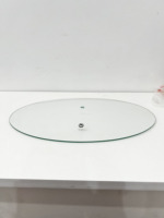 Couvercle en verre trempé de forme ronde sans rebord en acier inoxydable pour ensemble de vaisselle en mélamine Couvercle en verre de mélamine transparent avec bouton en cristal