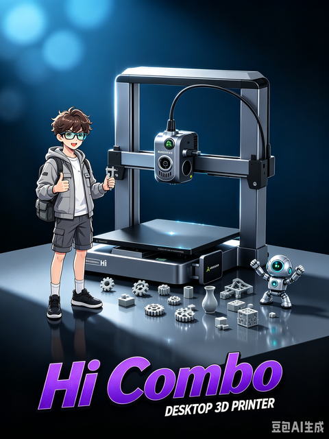 Creality Hi Combo New Multi-color 3D Printer Beginner-Friendly for Students Desktop High-Speed Printing Fully USB/WiFi PLA 1 Year CREALITY