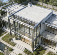 Villa Prefabricada de Lujo de Dos Pisos, Casa con Estructura de Acero Ligero Amueblada, Villas con Estructura de Acero