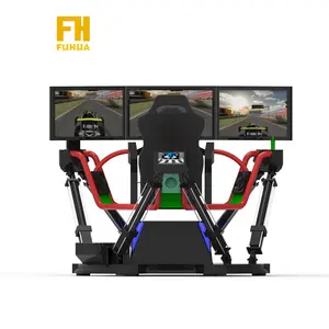 Entertain ment Center 6 Dof Dynamic System 3 Bildschirm Full Motion Racing Simulator Zum Verkauf Game Driving Simulator