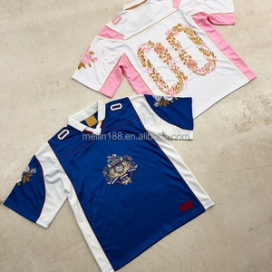 เสื้อเจอร์ซีย์ฟุตบอลคอวีแบบครอปสำหรับผู้ชาย สตรีทแวร์สั่งทำพิเศษ ปักลาย โพลีเอสเตอร์ เสื้อยืดคุณภาพสูง สวมใส่สบาย เสื้อฟุตบอลสั่งทำพิเศษ - Product Image 1