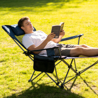 Chaise pliante d'extérieur en tissu Oxford, portable, pour camping, plage, avec dossier, chaise de pêche, lit pliant, chaise longue de bureau pour la sieste