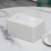 Couvercle de boîte à mouchoirs personnalisé avec logo Boîte à mouchoirs en cuir de luxe pour salon salle à manger porte-boîte à serviettes