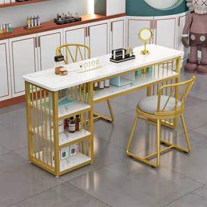 Nueva Estación de Trabajo de Lujo para Arte de Uñas, Muebles de Acero Inoxidable para Manicura, Mesa para Uñas - Product Image 3