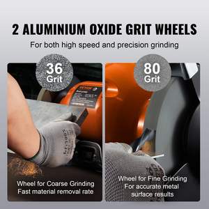 Amoladora de Banco Vevor de 6 Pulgadas, Motor de 2.1A, 3550 RPM, Fuente de Alimentación Eléctrica, Uso General - Product Image 3