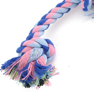 Fabriqué à partir de corde en coton 100% coton de 23 cm avec double nœud, jouets à mâcher pour animaux de compagnie - Product Image 5
