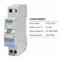 Interrupteur de transfert JIELI AC 230/400V certifié IEC, capacité de coupure 6kA, en cuivre PA66, OEM ODM, interrupteur de transfert manuel, disjoncteur 1P-5P