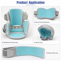 Tissu en mousse laminée de velours pour orthèses de rééducation médicale, équipement de protection sportif, doublure de casque, doublure de ceinture de protection lombaire