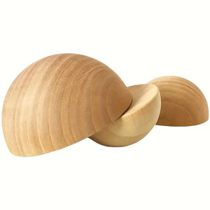 Bolas de Madera Grandes de 12-15 cm, Redondas, Naturales, sin Acabado, Color Madera, FAIZA CRAFT FC-8126 para la Fabricación de Joyería - Product Image 1