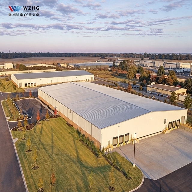 Prefab Metal Storage Shed Steel Structure Warehouse Large Span Steel Building Galvanized Frame Industrial Factory Shed