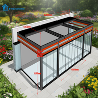 Pergola en aluminium Sweet Home - Design moderne et écologique, imperméable, montage facile, système extérieur complet, maison d'été haut de gamme