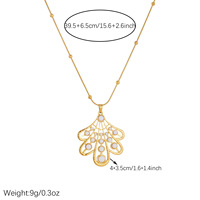 Collier pendentif plaqué or 18 carats, nouveau design, incrusté de perles, chaînes en acier inoxydable, collier à breloques pour femmes