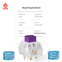 Vente en gros de claviers tactiles Crystal Royal Purple Switch 5 broches, résistants à la poussière et à l'eau (IP56), entièrement transparents
