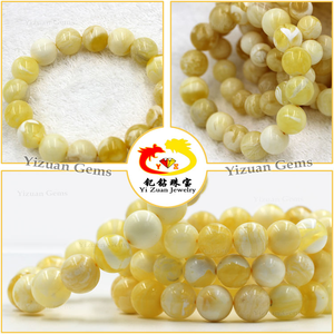 Bola de cuentas de ámbar Báltico pulido Natural de ámbar báltico de corte directo de fábrica YZ para oraciones - Product Image 3