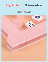 Tuiles de Mahjong en Gelée Rose, Vente Directe Usine, Tuiles de Mahjong Américaines, Divertissement de Table pour la Famille et les Cadeaux